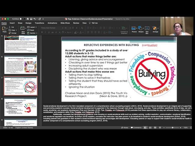 Olga Anderson Classroom Guidance Lesson