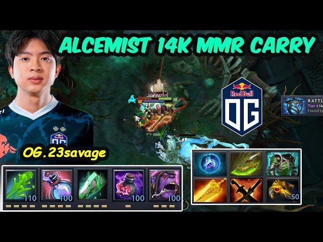 OG.23savage Alchemist Carry ROAD TO 15 K MMR IMBA FARM FULL SLOT BUILD SERVER SEA Dota 2