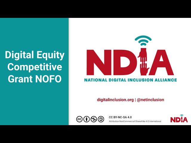 NDIA Digital Equity Competitive Grant NOFO Webinar