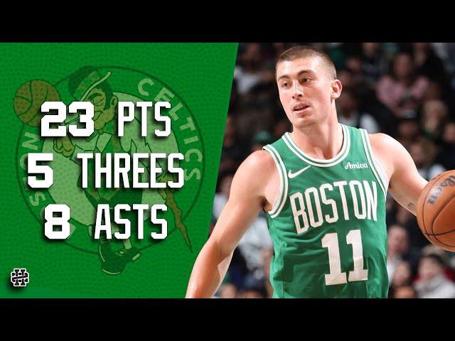 Payton Pritchard 23 pts 5 threes 8 asts vs Nets 24/25 season