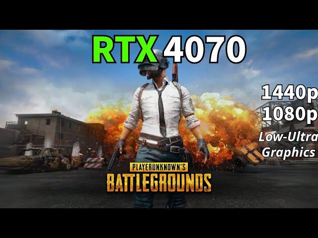 PUBG Battlegrounds: RTX 4070 + Intel Core I5-13600kf Benchmark | 1440p | 1080p | Low-Ultra Graphics