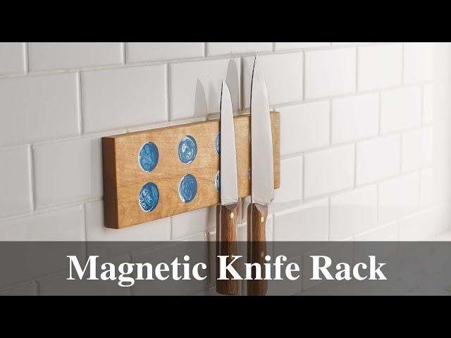 Making a Magnetic Knife Rack / Fabriquer un porte-couteaux magnétique