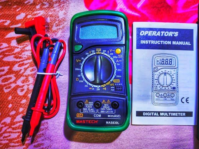 MASTECH MAS830L Digital multimeter unboxing & reviews.