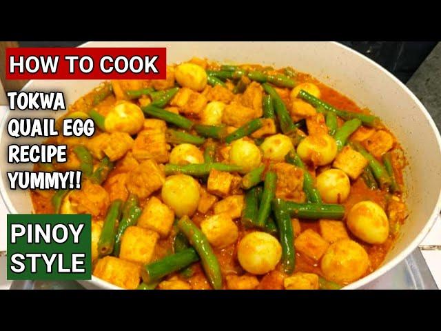 STIR FRY BEANS AND TOFU AND QUAIL EGGS / EASY RECIPE AND YUMMY!!