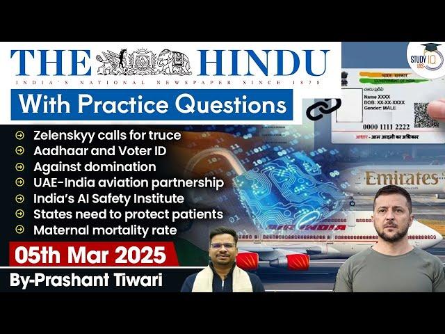 The Hindu Analysis | 5th March 2025 | The Hindu NewsPaper Today With Practice Questions