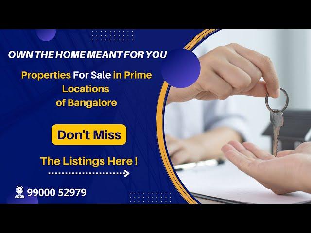 BDA Plots for sale in Bangalore | 3 BHK & 4 BHK Flats for Sale | Hebbal | Hennur | Manyata Tech Park