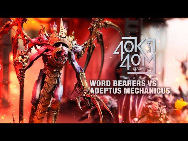 Vashtorr Emerges! Word Bearers vs Adeptus Mechanicus 40k in 40m