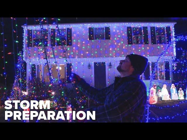 Southern New England prepares for storm, secures holiday displays