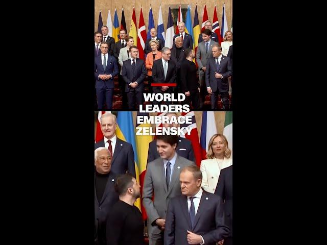 World leaders embrace Zelensky