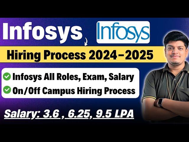 Infosys 2024-2025 Hiring Process | All Roles, Exam, Salary, On/Off Campus Process | Free Prep