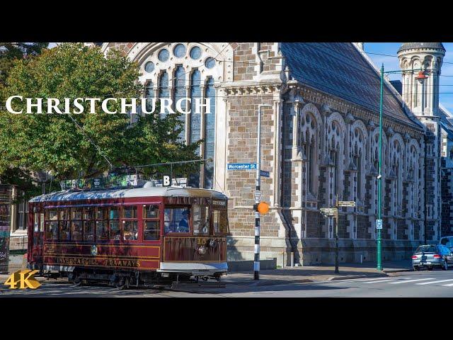 Christchurch New Zealand Walking Tour 4K 2021 | Morning Walk Christchurch City Centre | NZ Tour 4K