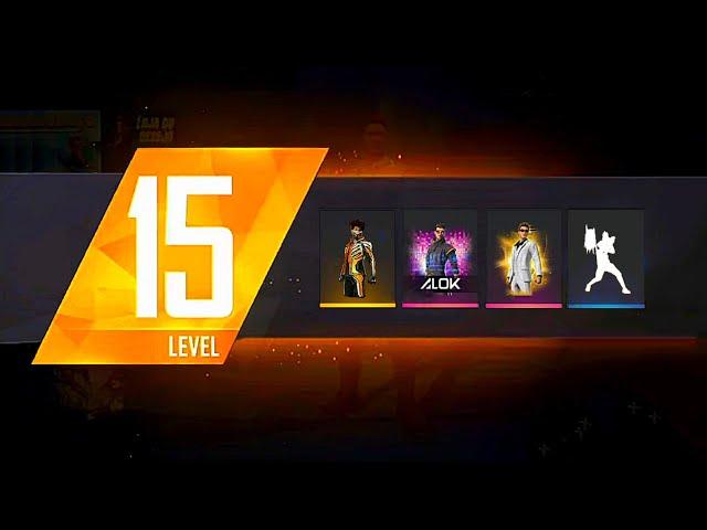 LEVEL 15  NEW REWARDS FROM GARENA ️ FREE EMOTE ️ FREE BUNDLES  FREE FIRE