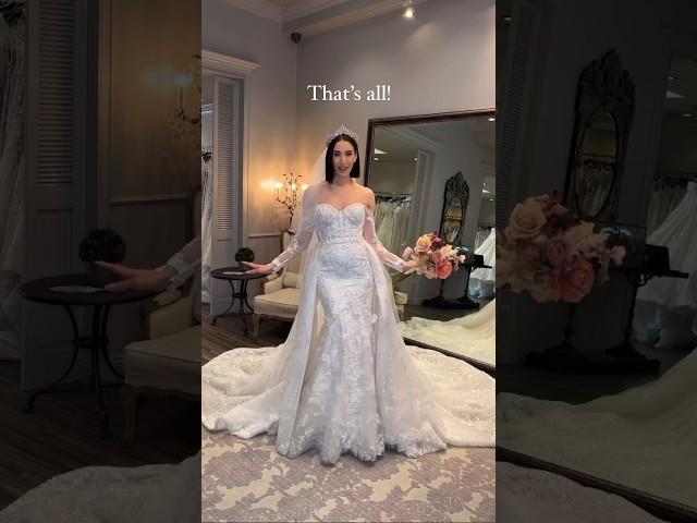 Styling a Martina Liana Fitted Wedding Dress is as easy as 1, 2, 3!