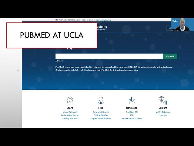UCLA Library tutorial: PubMed