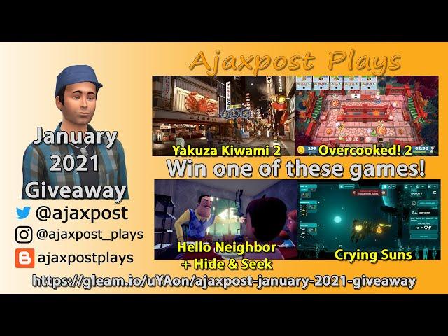 Ajaxpost Plays Channel Monthly Giveaway & Survey : January 2021