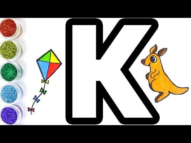 Learn English Alphabet K-O with TWO EXAMPLE Words | coloring and drawing for Kids Draw ABC for Kids