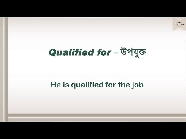 Appropriate Prepositions - Part 45 (English to Bangla)