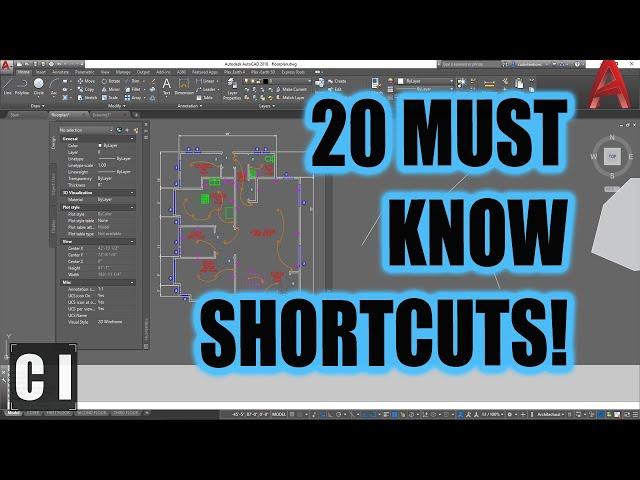 20 Must know AutoCAD Shortcuts & Commands! AutoCAD Tips & Tricks