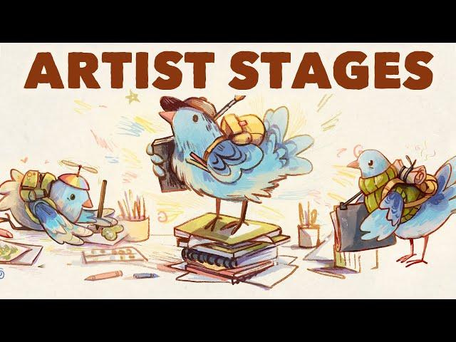 The Stages of Being an Artist // my complete art journey!