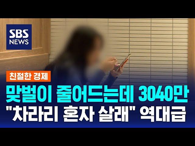 맞벌이 줄어드는데 3040만…"차라리 혼자 살래" 역대급 / SBS / 친절한 경제