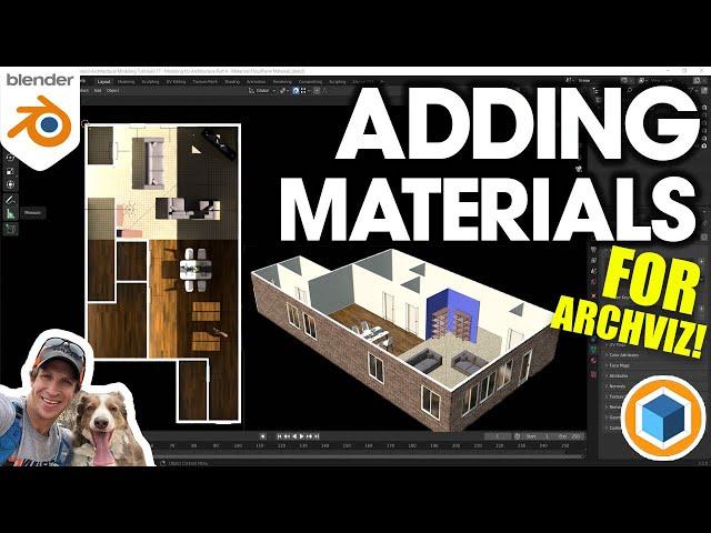 Architectural Modeling in Blender Part 4 - Adding MATERIALS to Your Model!