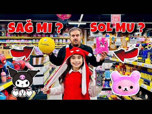 ELİF SİNEM KIRTASİYE CHALLENGE !! SAĞ MI ? SOL MU ? SEÇ BAKALIM !!