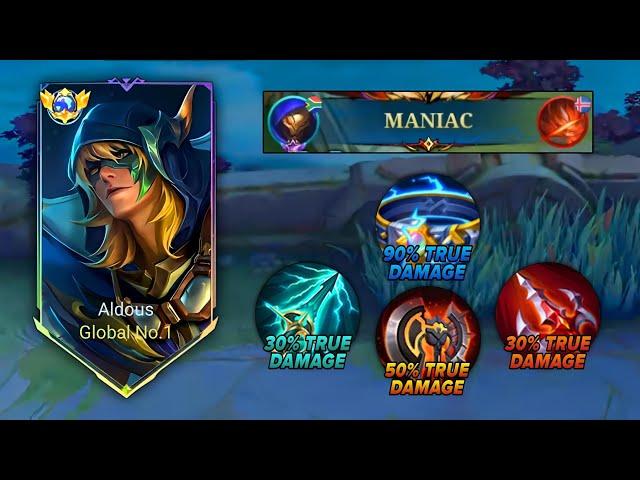 GLOBAL ALDOUS FULL UNLIMITED TRUE DAMAGE BUILD 2024!! (must try this op build) - Mobile Legends