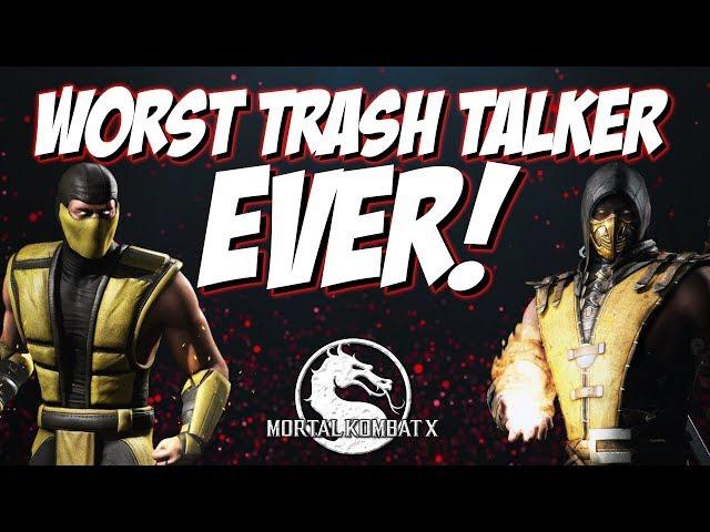 CRY BABY TRASH TALKS AND FAILS TO RAGE QUIT.... | Mortal Kombat X Online Gamer Rage