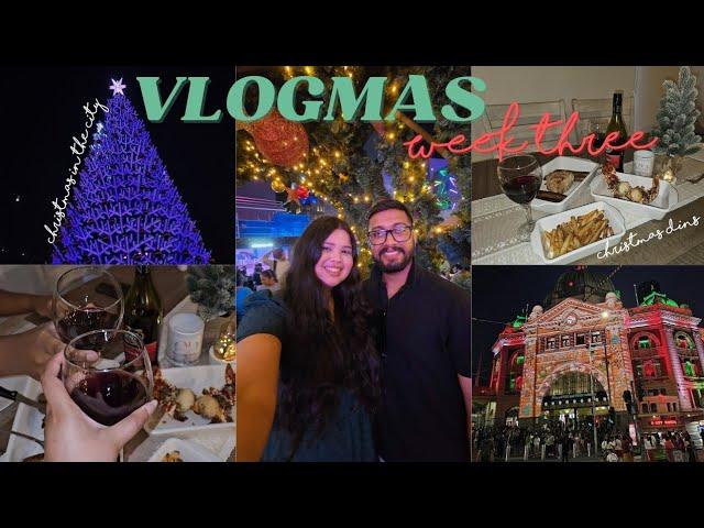 Christmas In Melbourne City, Crown River Show & Christmas Dinner At Home | VLOGMAS WEEK 3 ️