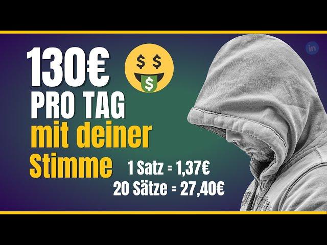 130€ PRO TAG Mit deiner Stimme online Geld verdienen! (neue Methode) Online Geld verdienen 2022