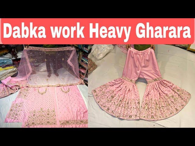 Dabka Zardozi work Suits,Dresses, Farshi Gharara & Lehenga chunni