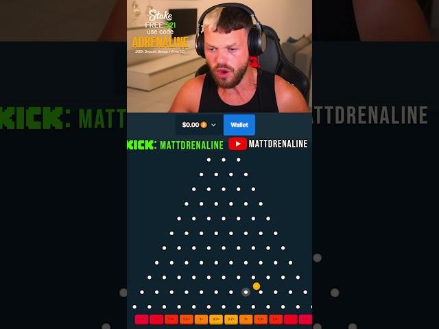 BIG Plinko Cashout! Subscribe for extra Luck!  #gambling #mattdrenaline  #twitch #gaming #funny