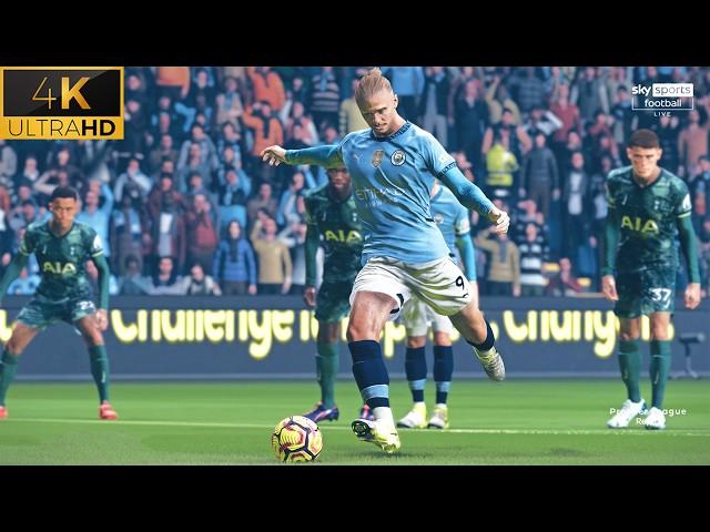 4K | PES 2025 Ultra Realism Graphics & Sound Mod | Manchester City vs Spurs | Premier League 2024