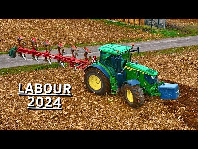  Labour 2024 : JOHN DEERE 6R215 & KVERNELAND 6 FERS 