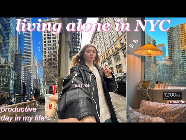 LIVING ALONE IN NYC  productive day in my life, spring morning routine, & saving a half-wasted day!