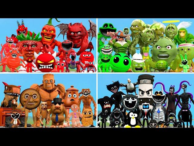 WHICH COLOR IS STRONGER? from NEW ITALIAN BRAINROT FAMILY & LIN GANG MELON & MEMES in Garry's Mod!