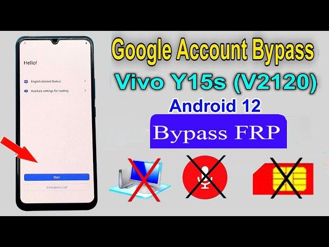 ViVO Y15s (V2120) GMAIL ACCOUNT BYPASS | ANDROID 12 - ANDROID 13  Without PC