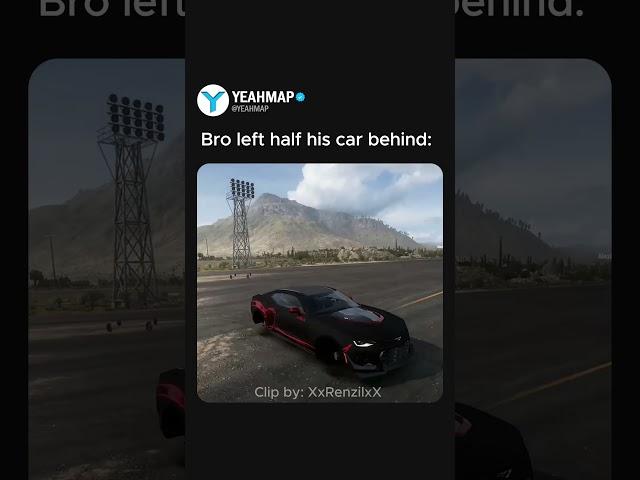 Bro left half of his car behind in FH5 