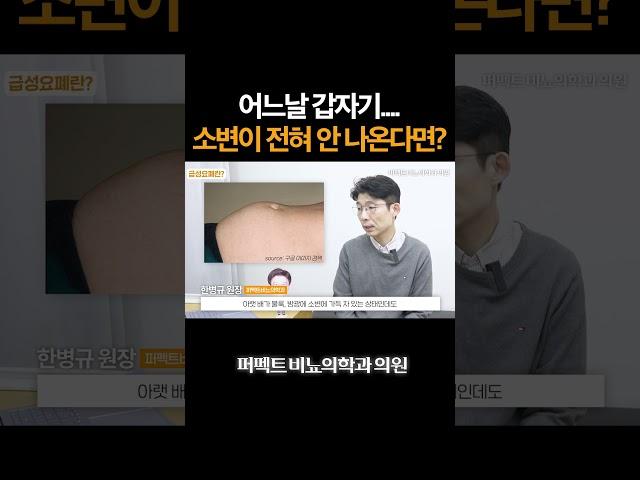 어느날 갑자기 소변이 안 나와요!! #급성요폐 #소변  #비뇨기과