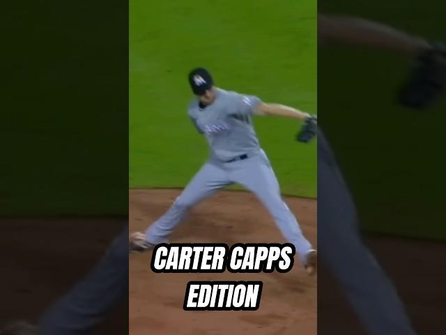 the WERIDEST pitching delivery in baseball history! Lets try it! #mlb #pitchgrips #cartercapps