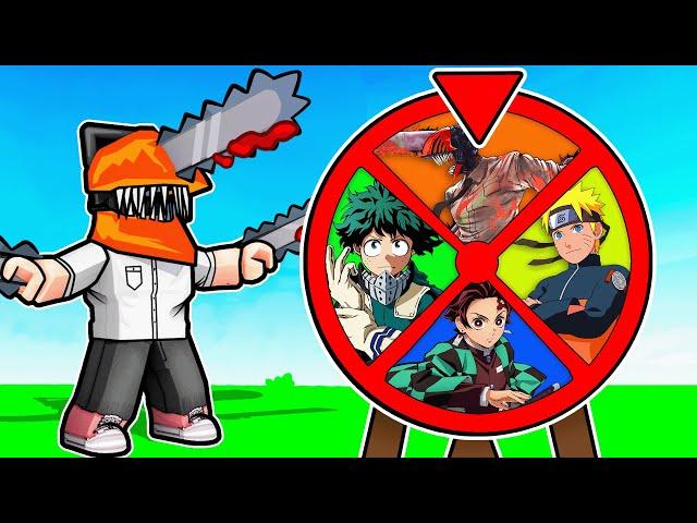 Spinning a Wheel to Decide which ANIME POWER we Get in Roblox!