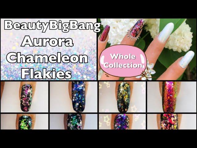 BeautyBigbang | Aurora Chameleon Nail Flakies | Review & Swatches