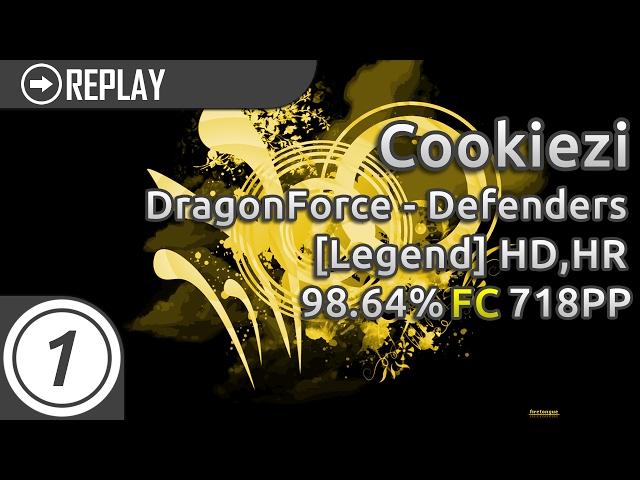 Cookiezi | DragonForce - Defenders [Legend] +HD,HR 98.64% FC 718pp #1