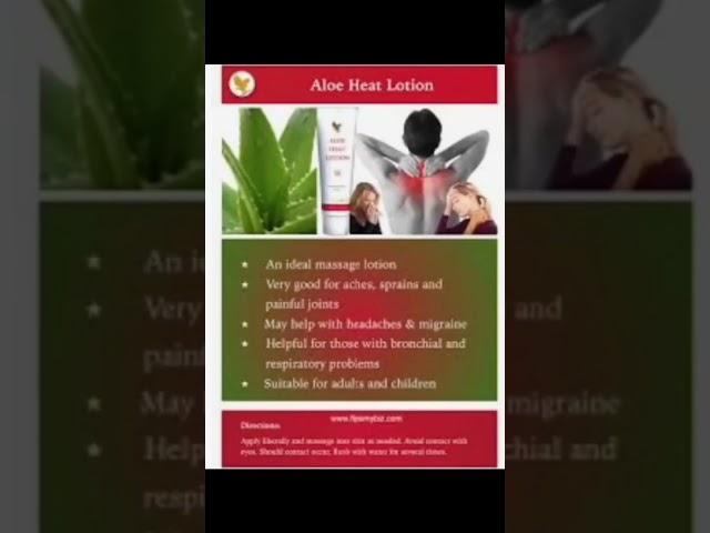 Discover the Secret Benefits of #foreverliving Aloe Heat Lotion