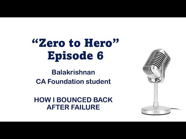 Interview with Balakrishna| Crash course student| CA Foundation Sep 24