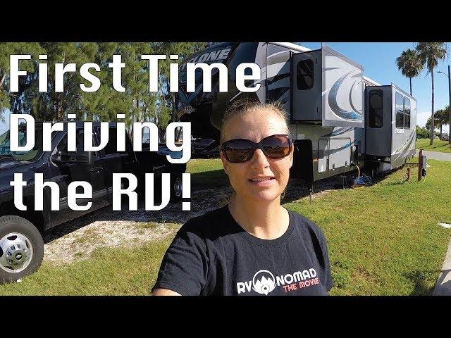 Wife Freaks Out Over Towing A 44' Fifth Wheel For The First Time!