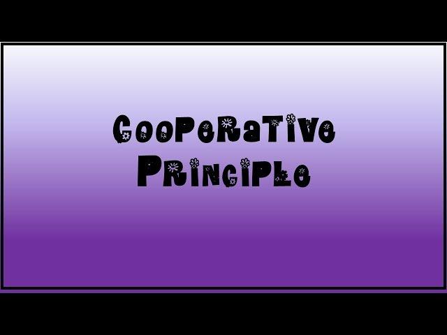 Cooperative Principle