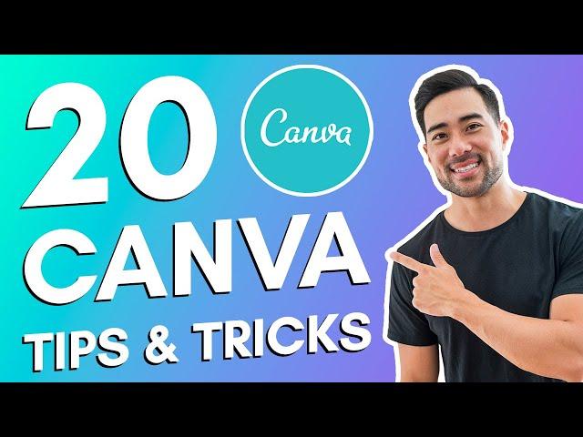 20 CANVA TIPS AND TRICKS // Canva Tutorial For Beginners