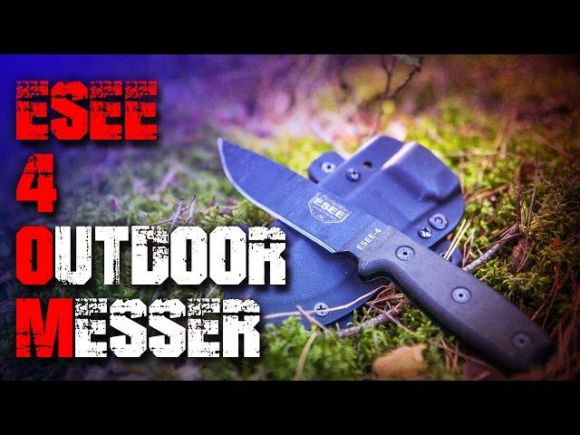 ESEE 4 Survival Bushcraft Messer Review Test Outdoortest EDC (Deutsch/German) Outdoor