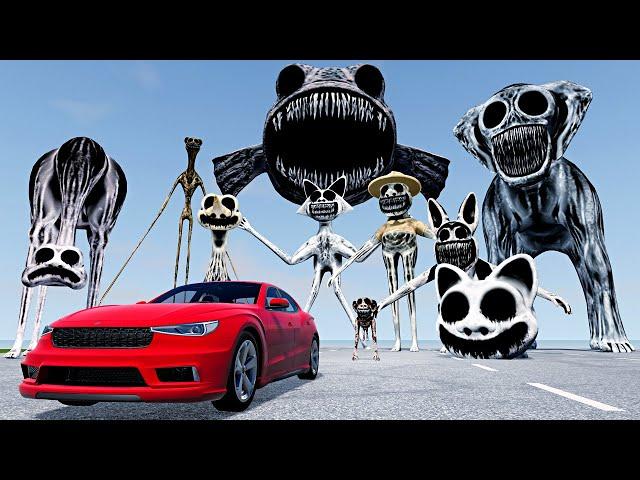 Cars vs Stairs Jumps with ZOONOMALY ALL MONSTERS – BeamNG.Drive